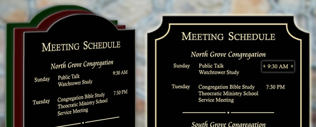 Standard Meeting Schedules